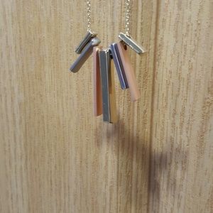 Loft long linear drop necklace
